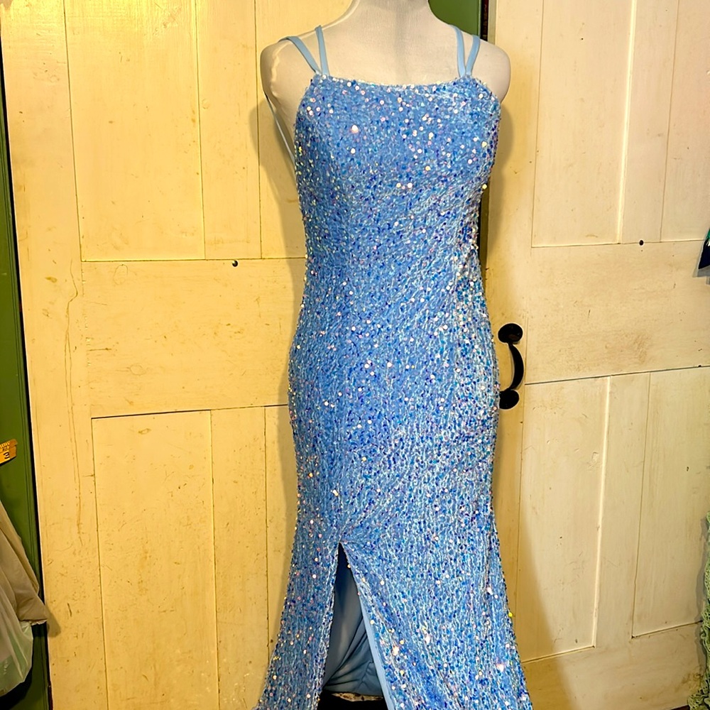 NWT Lavetir Sequined Velvet Prom Gown Pageant Cotillion Wedding Formal Sequence